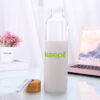 Glass Bottle with Bamboo Lid and Silicone