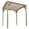 Wooden Pergola with Bamboo Poles