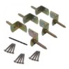 Fence Support L-Bracket, Yellow Galvanized &ndash; 6 pcs