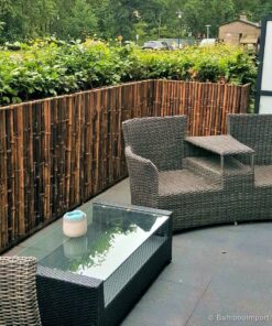 Trendline Black Bamboo Fence Panel 180 x 100 cm