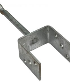 U-Post Support with Ground Spike, Galvanized, 91 mm