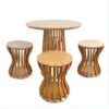 Bamboo Furniture Set, Round Bamboo Table
