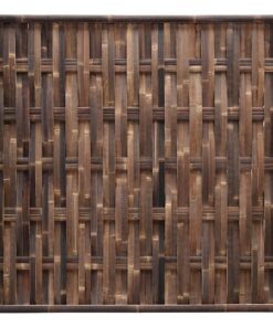 Black Woven Bamboo Fence, Vertical, 180 x 180 cm