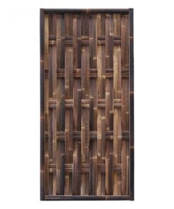 Black Woven Bamboo Fence, Vertical, 90 x 180 cm
