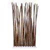 Black Bamboo Room Divider with White Base Plate 100 x 200 cm