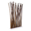 Black Bamboo Room Divider with White Base Plate 100 x 200 cm