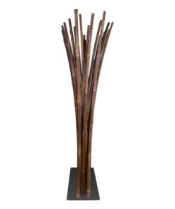 Black Bamboo Room Divider with Black Base Plate 100 x 200 cm