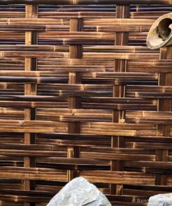 Black Woven Bamboo Fence, Vertical, 90 x 180 cm