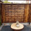 Black Woven Bamboo Fence, Vertical, 180 x 180 cm