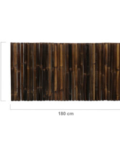Black Bamboo Screening Roll Deluxe 180 x 100 cm
