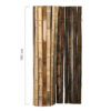 Half-Round Black Bamboo Fence Roll 180 x 100 cm