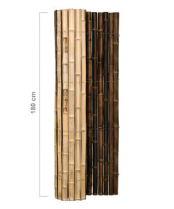 Half-Round Black Bamboo Fence Roll 180 x 180 cm