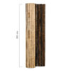 Half-Round Black Bamboo Fence Roll 180 x 200 cm