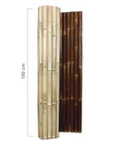 Black Bamboo Fence Roll Half-Round Deluxe 180 x 180 cm