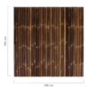 Black Bamboo Fence Roll Half-Round Deluxe 180 x 180 cm