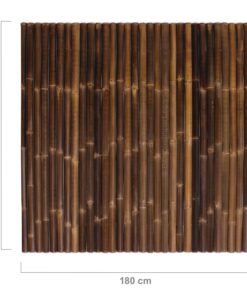 Black Bamboo Fence Roll Half-Round Deluxe 180 x 180 cm