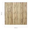Black Bamboo Fence Roll Half-Round Deluxe 180 x 180 cm