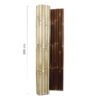 Black Bamboo Fence Roll Half-Round Deluxe 180 x 200 cm