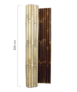 Black Bamboo Fence Roll Half-Round Deluxe 180 x 200 cm