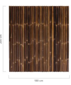 Black Bamboo Fence Roll Half-Round Deluxe 180 x 200 cm