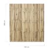 Black Bamboo Fence Roll Half-Round Deluxe 180 x 200 cm