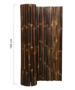 Black Bamboo Fence Roll Deluxe 180 x 180 cm